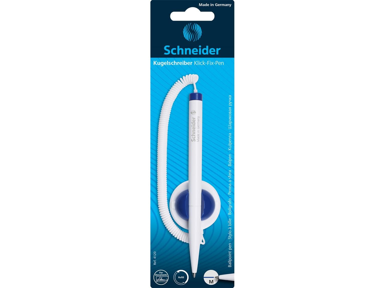 Schneider Klick Fix Pen Universal mit Teleschnur am Klemmbacken