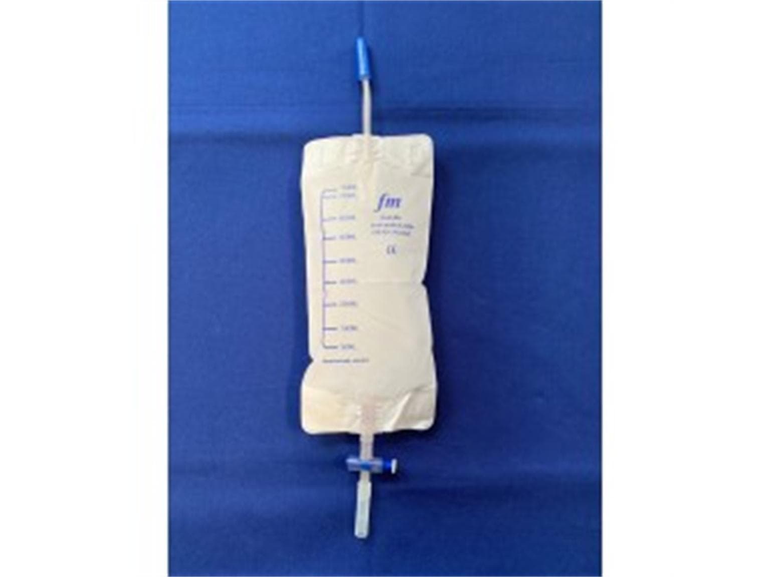 Urin-/Sekret-Bettbeutel 750 ml mit Rücklaufventil