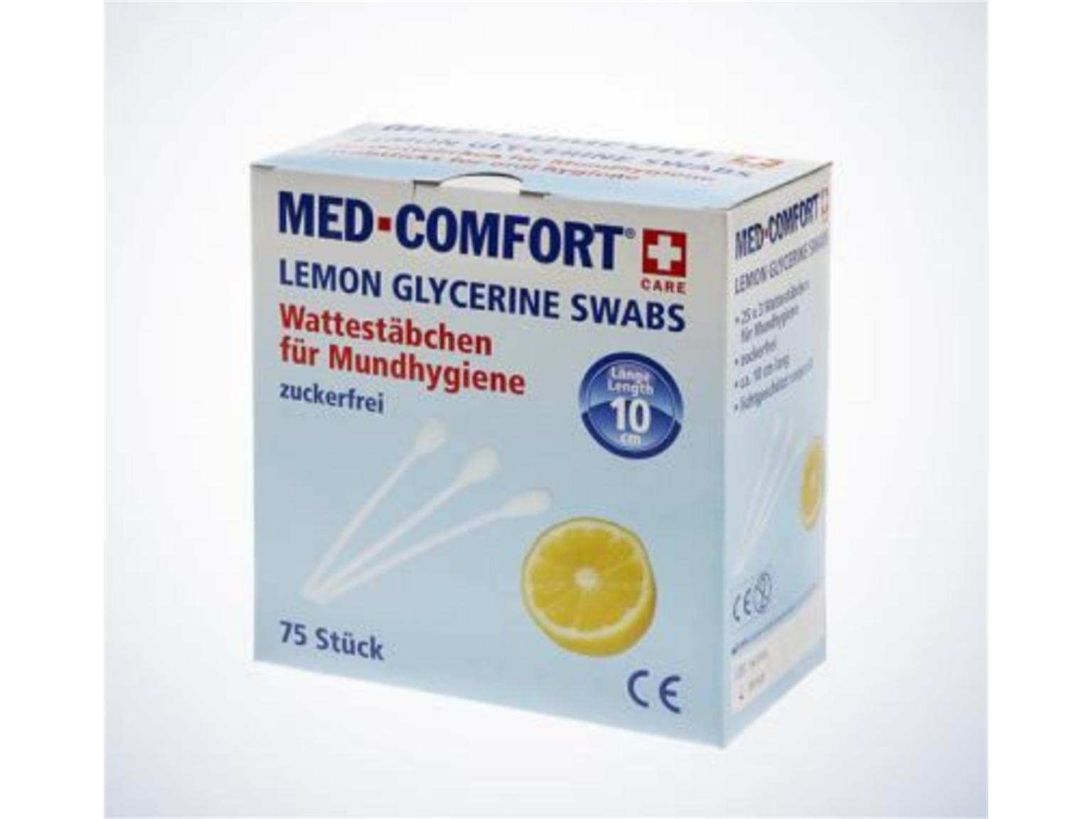 Wattestäbchen Lemon für die Mundhygiene, Med Comfort