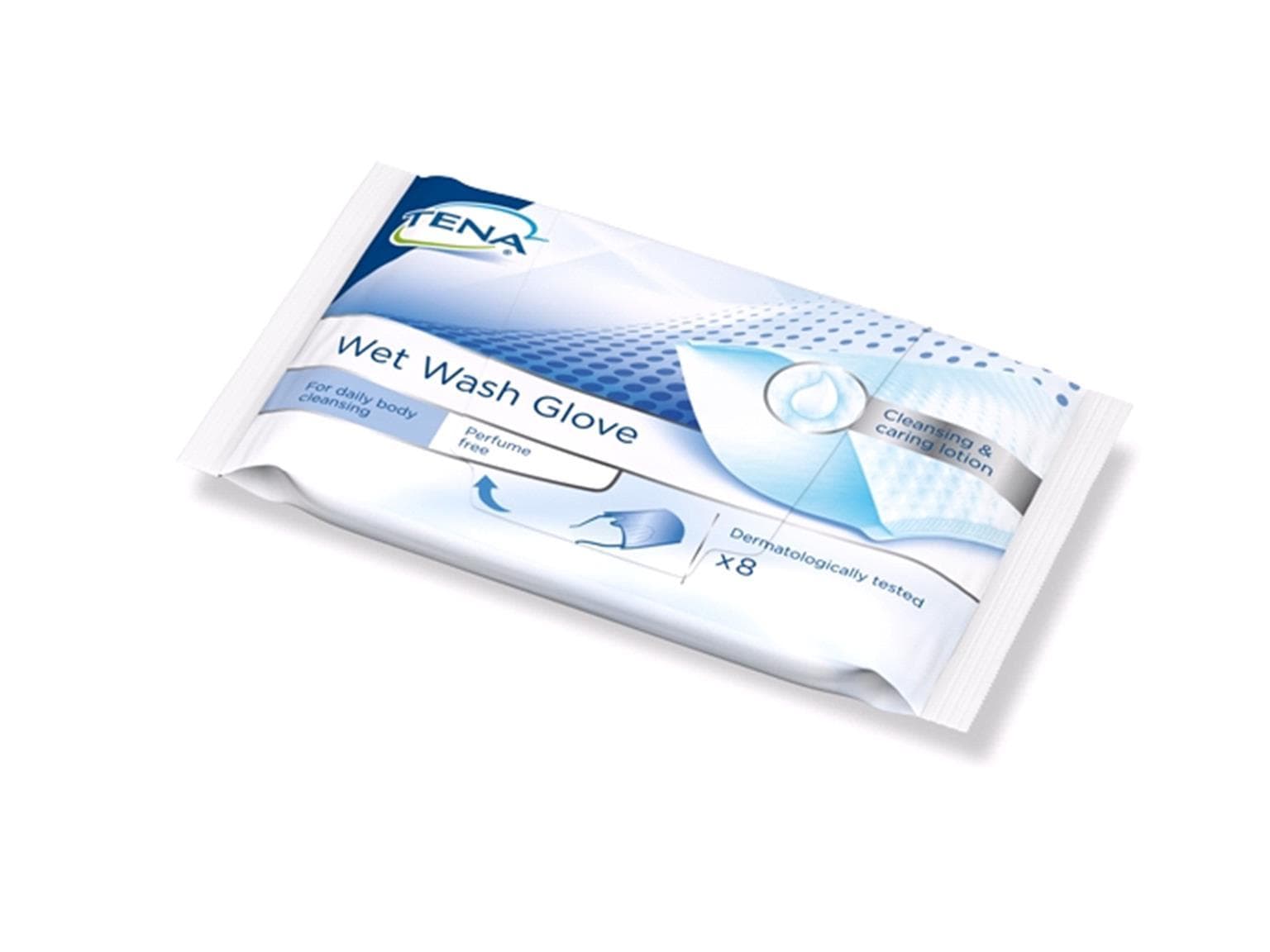 TENA Wet Wash Glove Waschhandschuhe, parfümfrei, 30 x 8 Stück