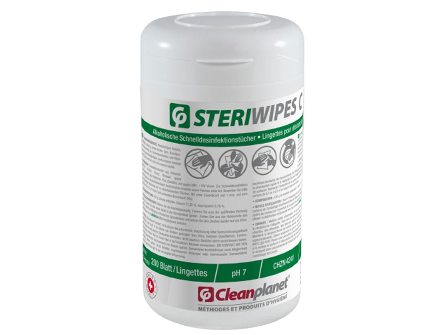 Steriwipes C Desinfektionstuch für Oberflächen, Dose à 200 Tücher