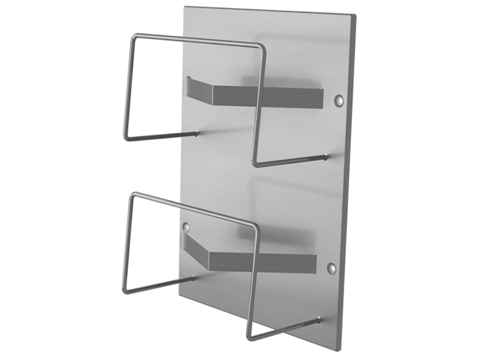 Handschuhboxenhalterung für 2 Boxen Wandhalter 2BF, Edelstahl, geschliffen