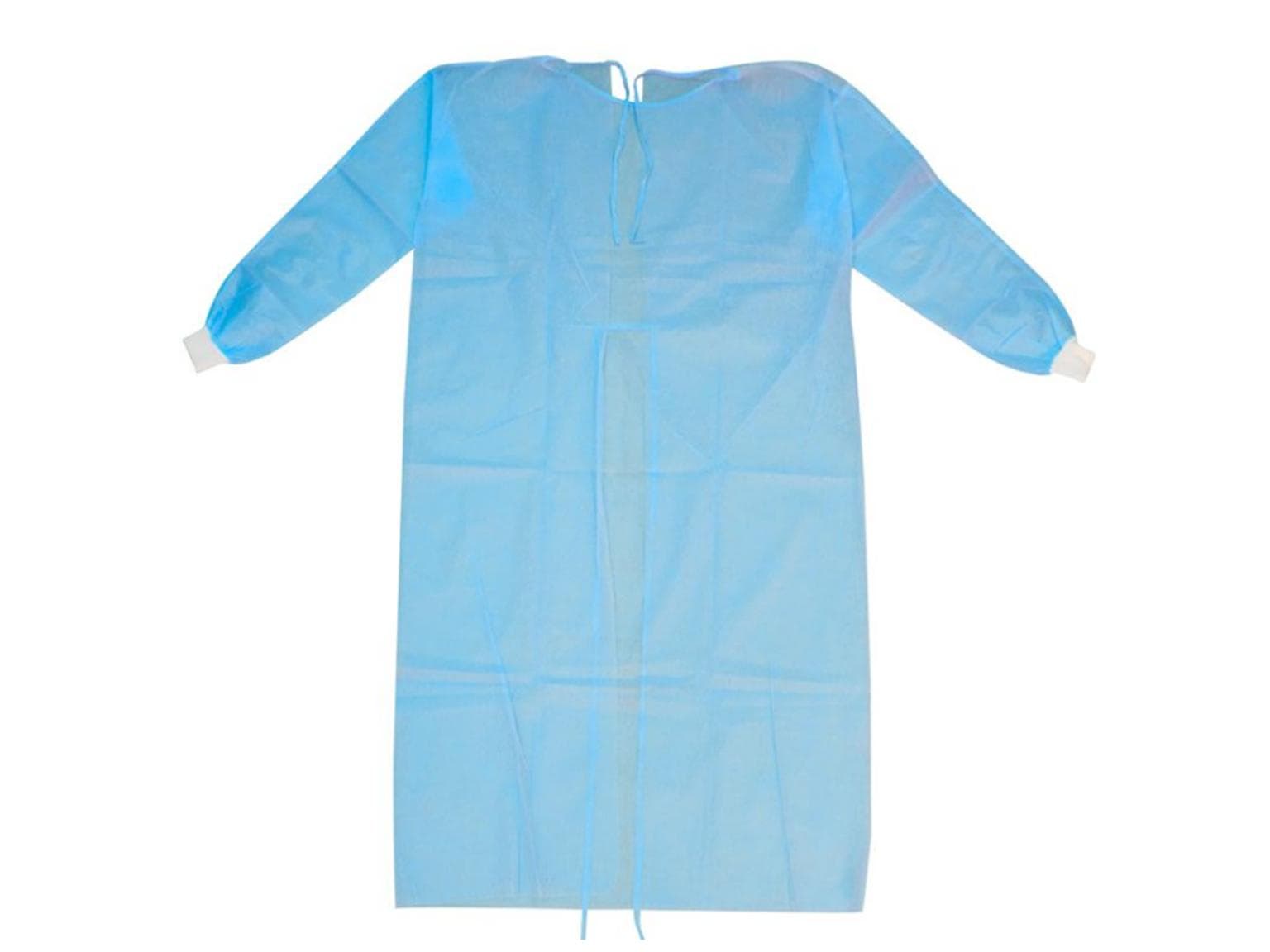 Einweg Schutzkittel 139 x 139 cm, blau, Ärmel mit Bund