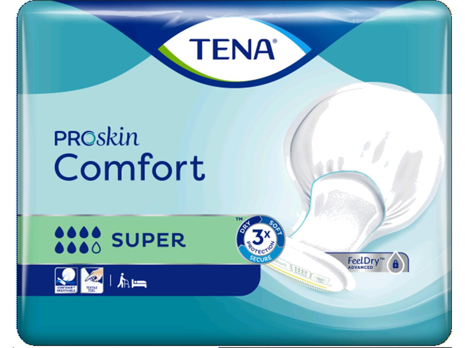 Einlagen TENA Comfort Super, 2'200 ml 65.5 x 40 cm