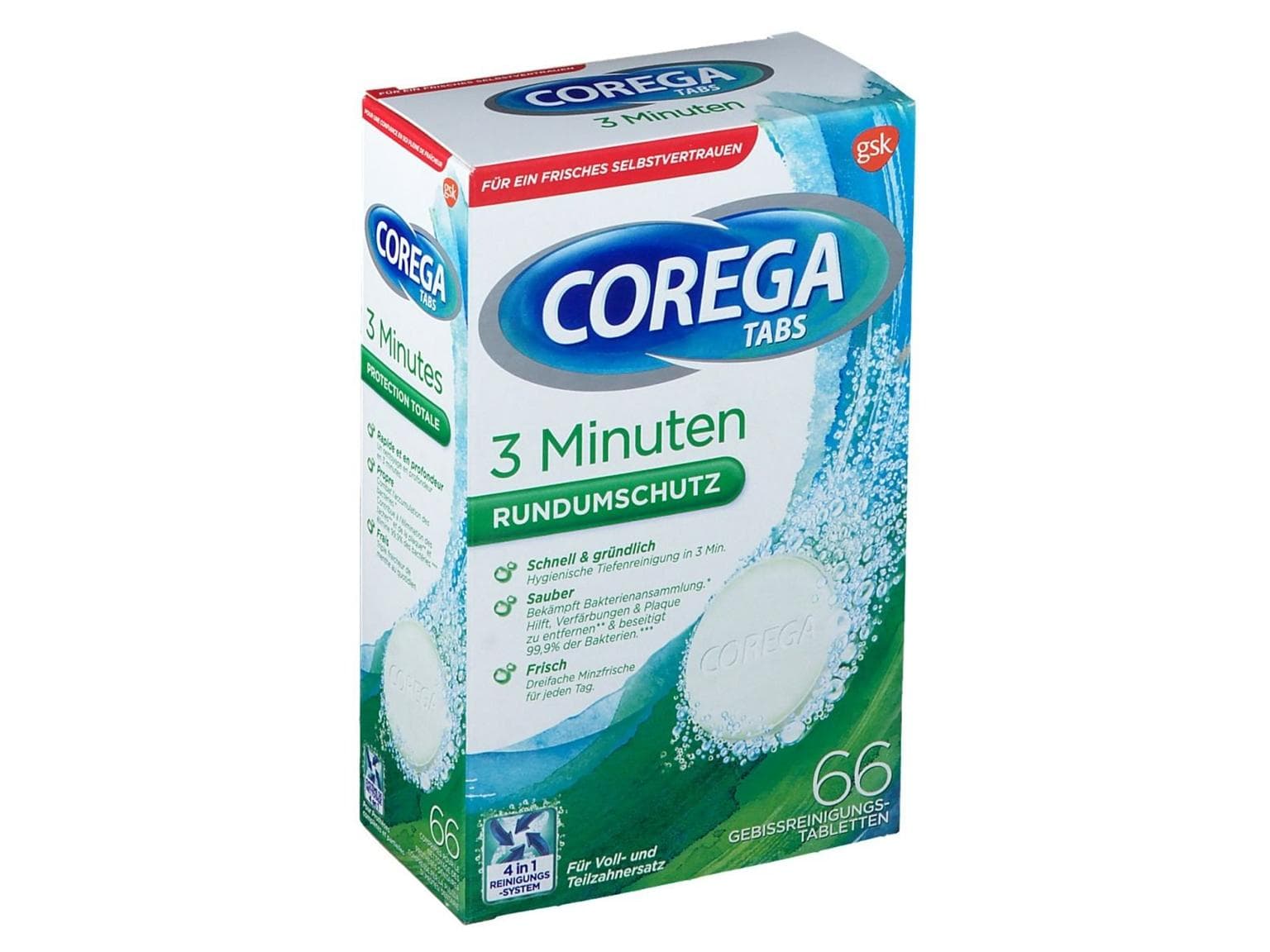 Corega Gebissreiniger Tabs Beutel einzeln portioniert