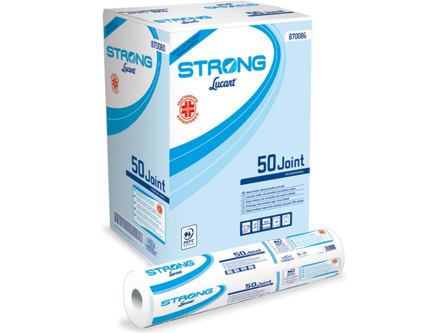 Liegenabdeckung Strong, 100% Zellstoff hochweiss, 2-lagig, 50 lfm, 135 Blatt