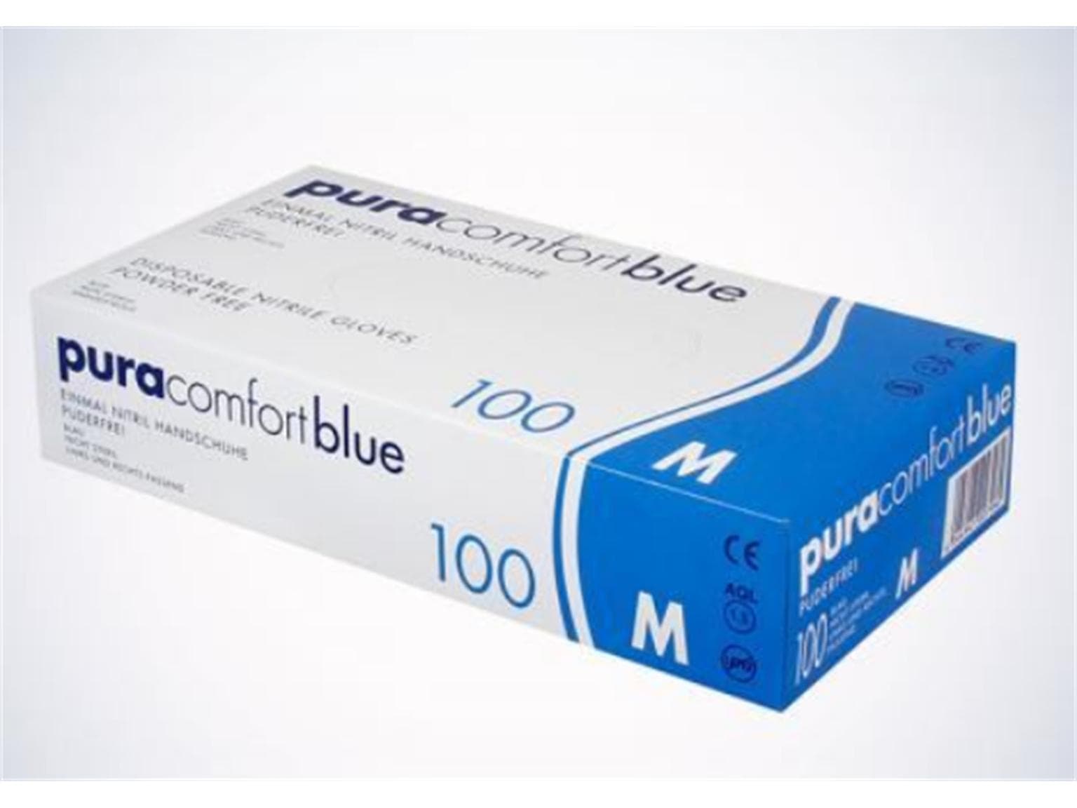 Handschuhe Nitril "Pura Comfort" Grösse L, blau, puderfrei, unsteril