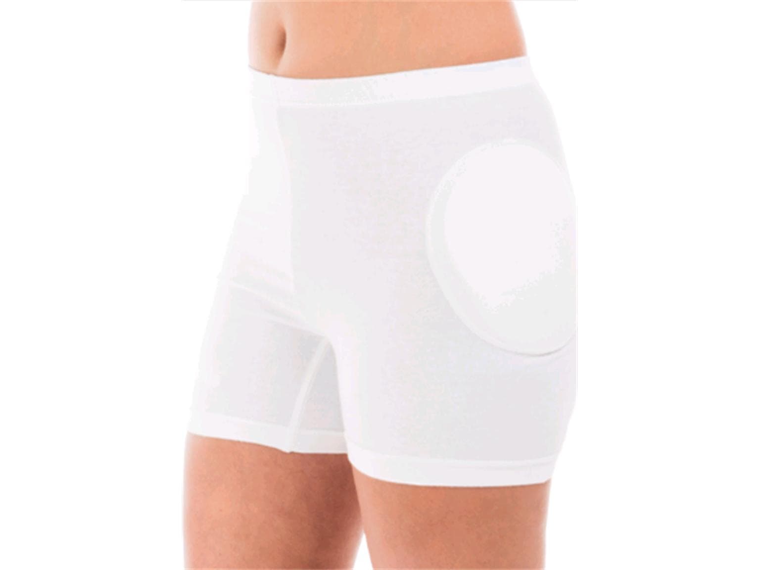 HIPPIES, 3 x Hüftschutzhosen mit eingenähten Protektoren,weiss, Grösse XL