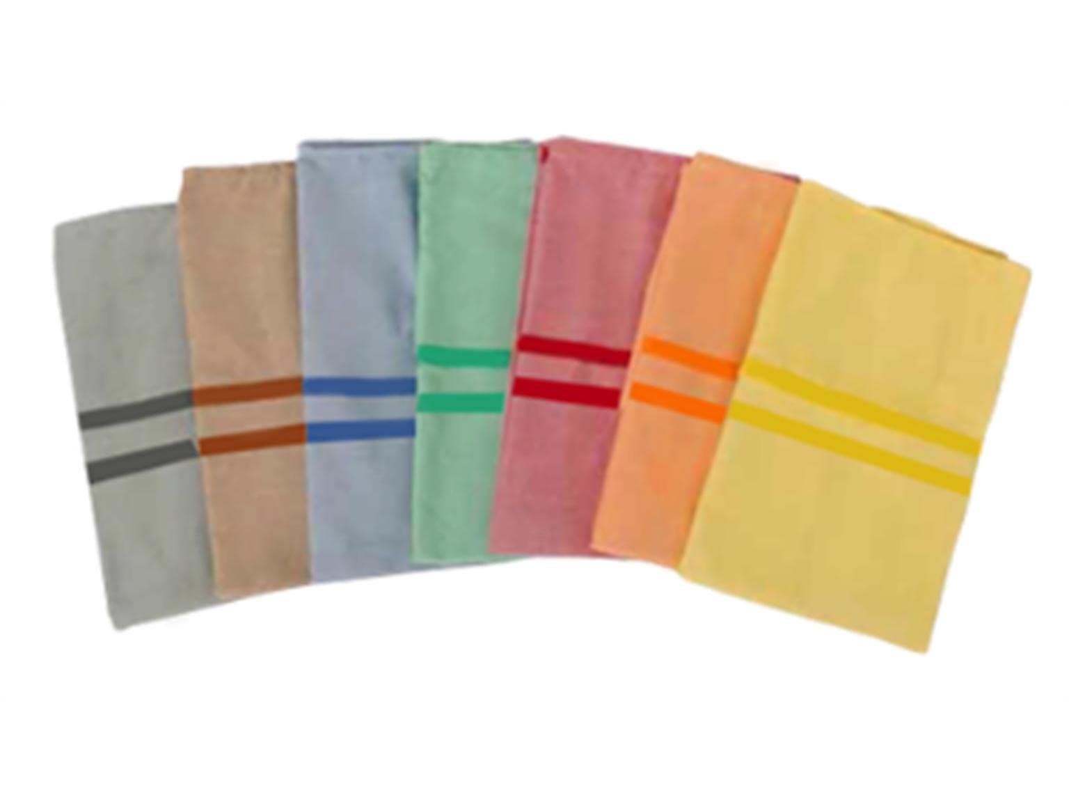 Laundries, Wäschesäcke aus Polyester vollfarbig gelb, 2 Streifen, 57.5x 85 cm