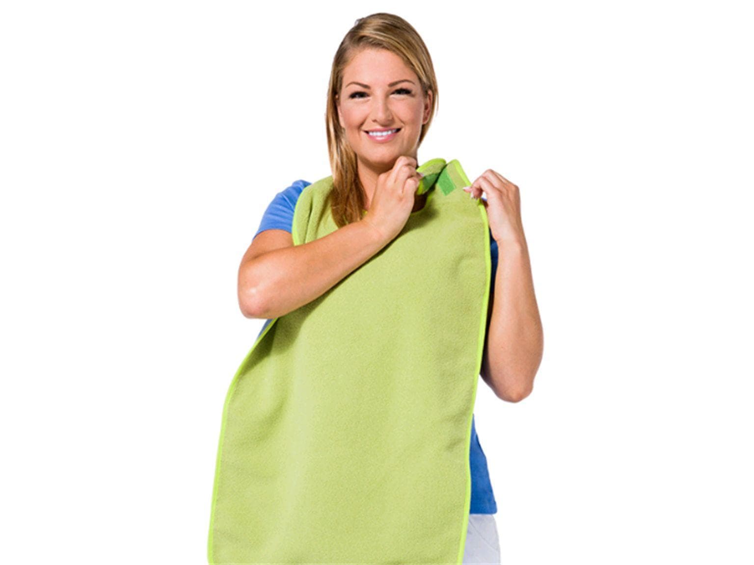 WIBBIES GOUDA, Schutzserviette grün, 47.5 x 69 cm, mit Klettverschluss