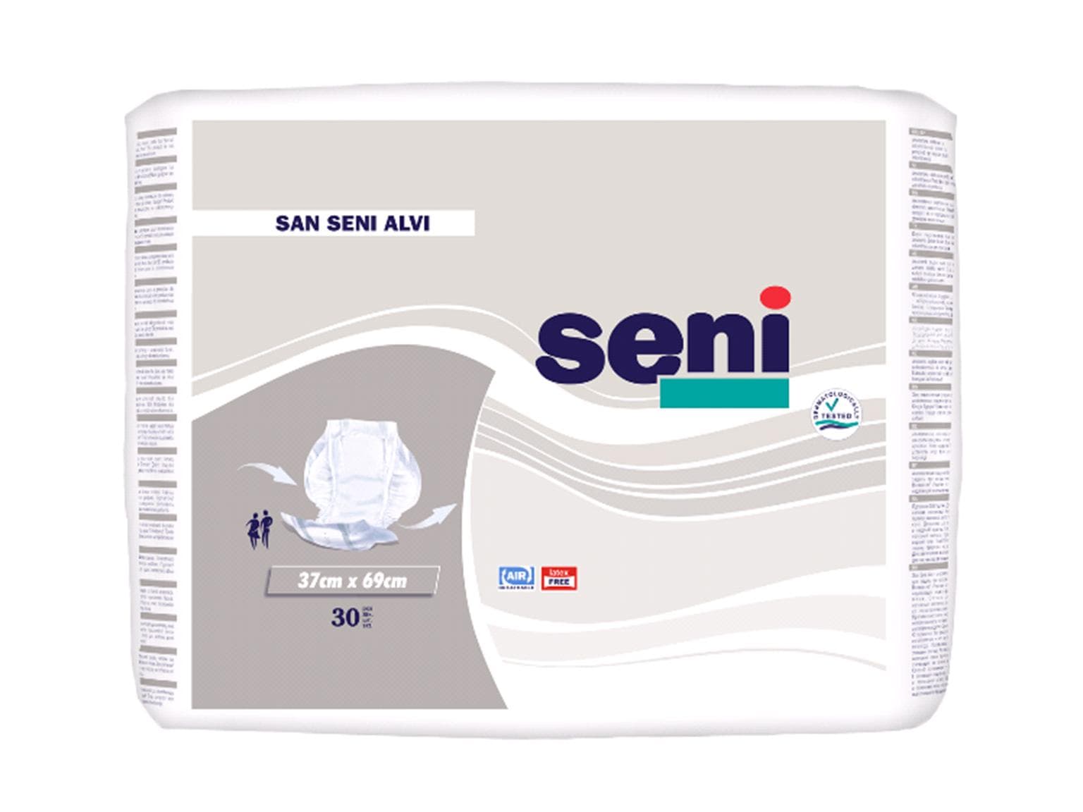 Vorlagen San Seni Alvi 69 x 37 cm Saugstärke 700 ml, für Stuhlinkontinenz