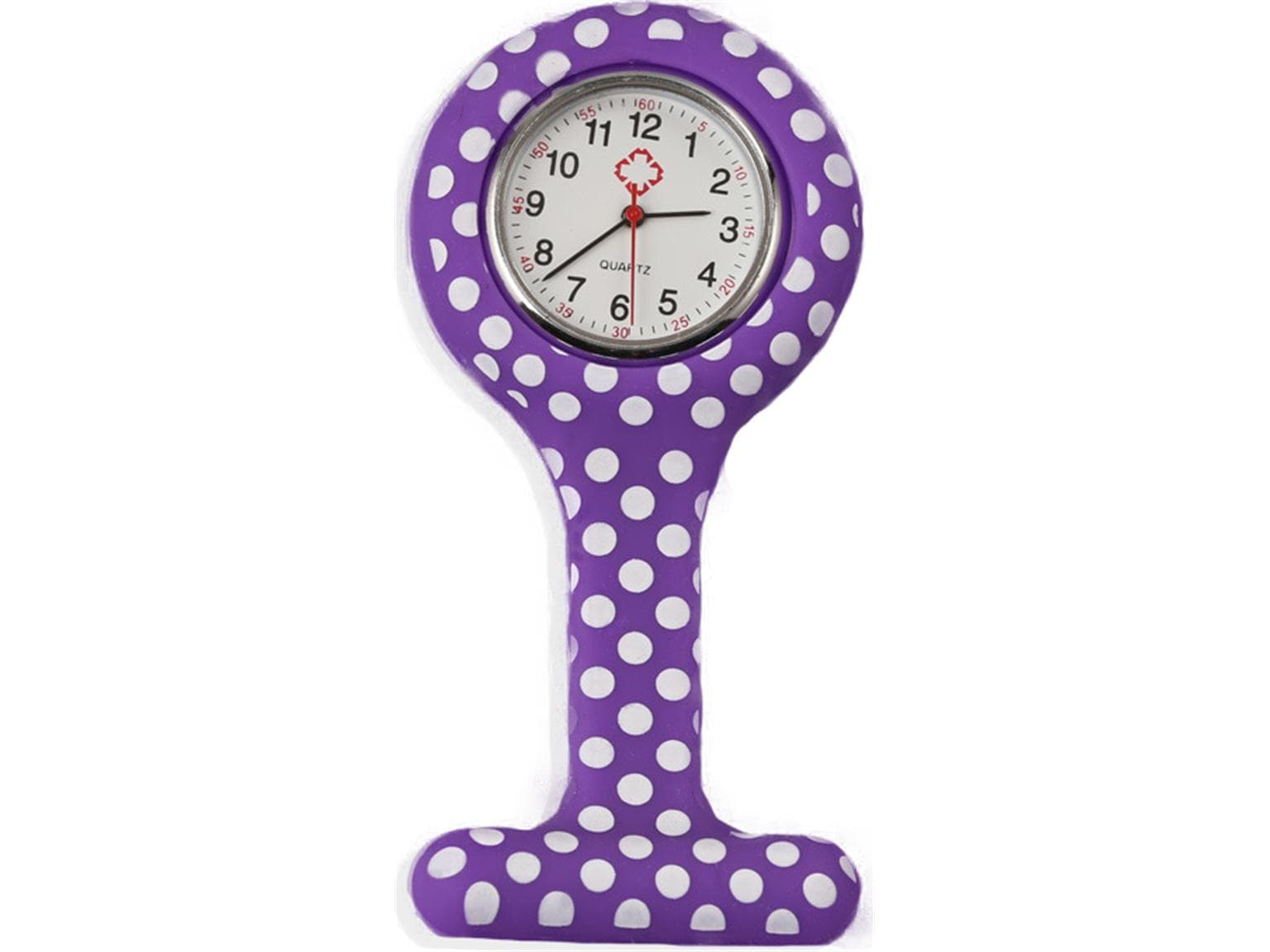Schwesternuhr, Silikon, "Purple Bubbles" ø 4 cm, 8 cm lang