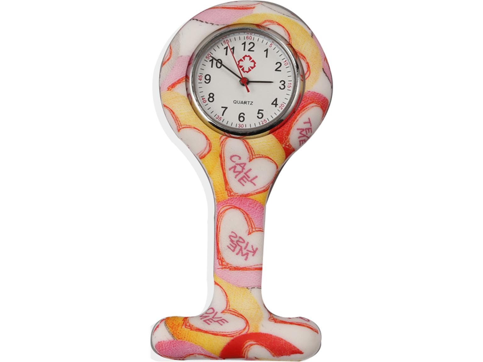 Schwesternuhr, Silikon, "Lovely" ø 4 cm, 8 cm lang