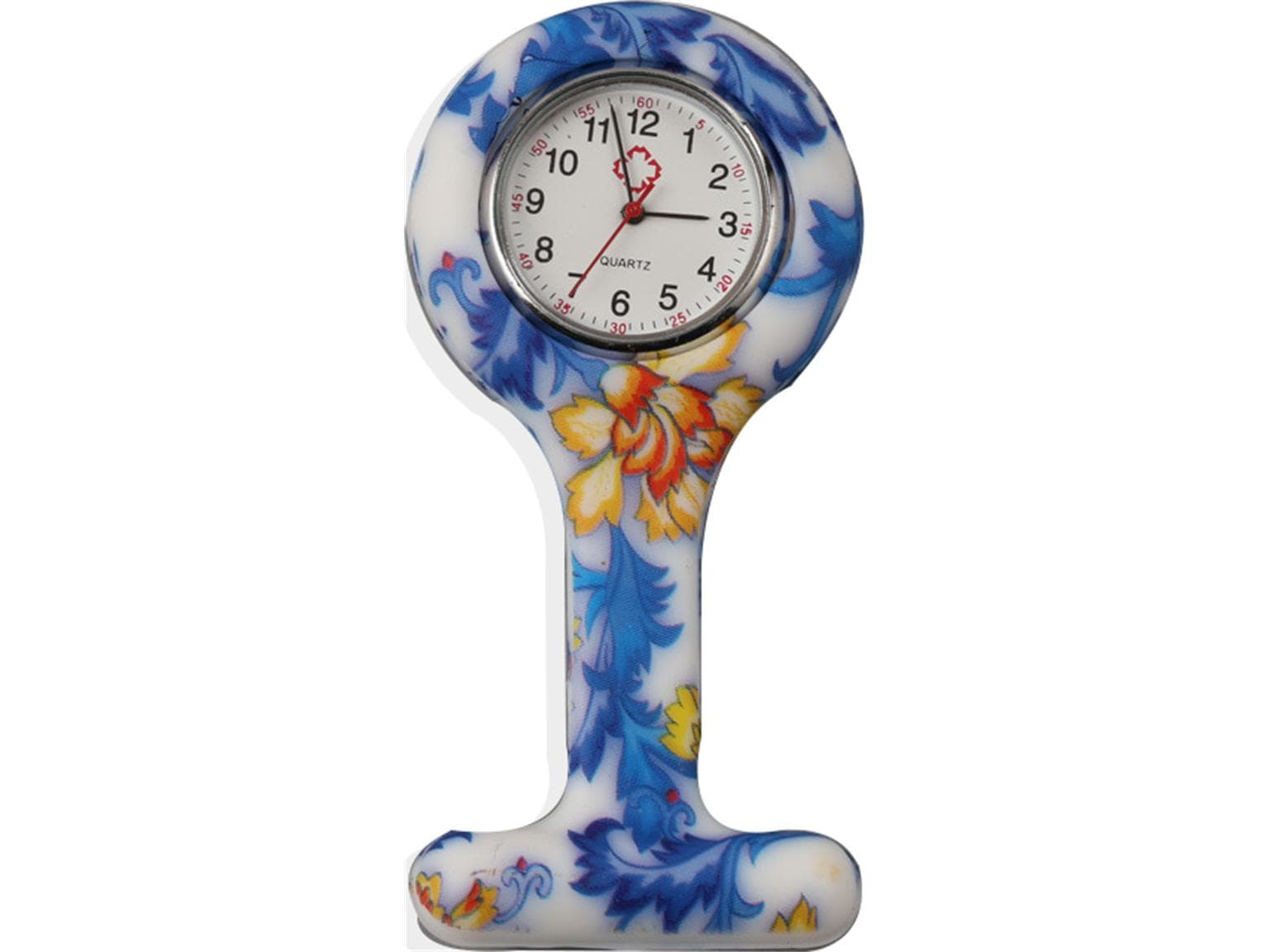 Schwesternuhr, Silikon, "Dreamblue" ø 4 cm, 8 cm lang