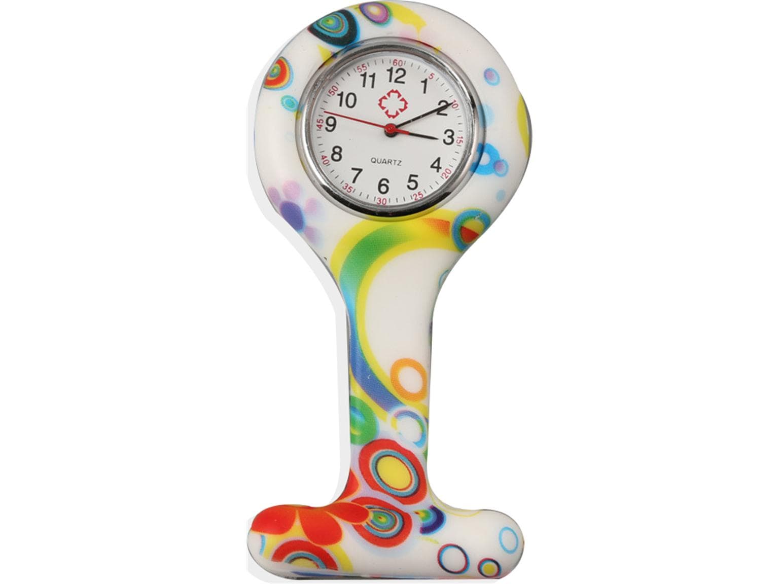 Schwesternuhr, Silikon, "Mingle" ø 4 cm, 8 cm lang