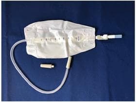 Urin-/Sekret-Beinbeutel, steril, 750 ml, Schlauchlänge 50 cm,