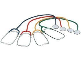 Flachkopf-Stethoskop, grün, Kopf aus Zinkaluminium-Legierung, Ohrstück aus PE