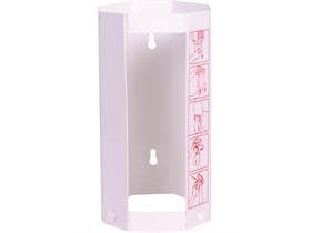 Spender für Spuckbeutel, Stahl, weiss, pulverbeschichtet, mit Befestigungs-