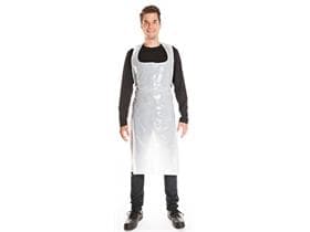 LDPE-Schürzen, 150 x 75 cm, weiss wasserdicht, geblockt, ca. 25 my