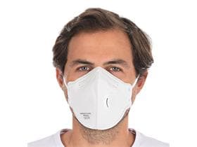 Atemschutzmaske FFP2 mit Ventil, weiss EN 149:2001+A1:2009, faltbar,