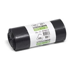 Abfallsäcke Budget 110Lt. Recycling 370/330 x 1100 mm, mit Verschlussband,