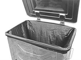 HDPE / LLDPE-Containereinlagen 800 Liter schwarz, 1200/800 x 1600 mm; 23 my