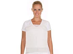 Schutzservietten mit Klebestreifen, 45x33cm, weiss, mit Auffangtasche,