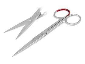 Chirurgische Schere, 14 cm, gerade, einzeln verpackt, steril, spitz/spitz