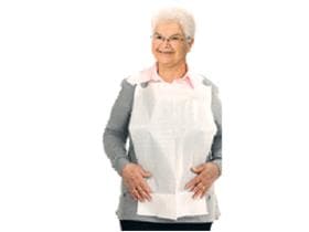 Schutzservietten 37 x 66 cm, mit Tasche 2-lagig, weiss, Tissuepapier 22 gm2 mit