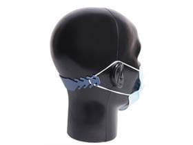 Maskenhalterung, detektierbar, blau mehrfach verwendbar, blauer Silikongummi