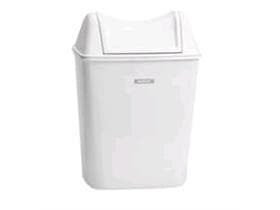 Abfalleimer Katrin Damenhygiene weiss mit Klappdeckel, 8 Liter