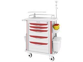 CARTIES Multifunktions-und Medikamenten- wagen Premium, 850 x 520 x 950 mm