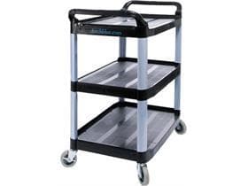 TROLLIES grosser Mehrzweckrollwagen schwarz mit Bremsen, Leichtbauweise