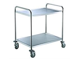 TROLLIES Mehrzweckrollwagen,86,5x54x94cm Edelstahl, mit Bremsen, 2 - Böden