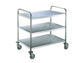 TROLLIES Mehrzweckrollwagen,86,5x54x94cm Edelstahl, mit Bremsen, 3 - Böden