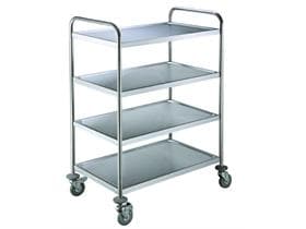 TROLLIES Rollwagen, 86,5 x 54 x 125cm Edelstahl, mit Bremsen, 4 - Böden