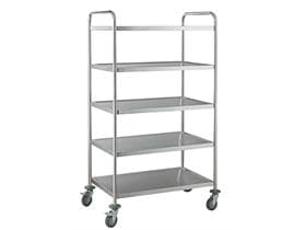 TROLLIES, Mehrzweckrollen, 86,5x54x154cm Edelstahl, mit Bremsen, 5 - Böden