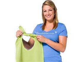 WIBBIES EDAM, Schutzserviette grün, 54 x 70 cm, grün, zum binden