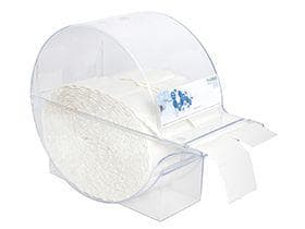 Spender zu Zellstoff-Tupfer aus Polystyrol, sehr standfest