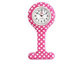 Schwesternuhr aus Silikon, Rose Bubbles, ø 4 cm, 8 cm lang