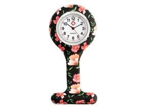 Schwesternuhr aus Silikon, "Flowers", ø 4 cm, 8 cm lang