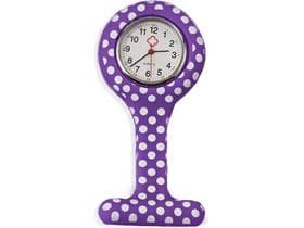 Schwesternuhr, Silikon, "Purple Bubbles" ø 4 cm, 8 cm lang