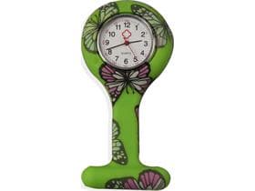 Schwesternuhr, Silikon, Green Butterfly ø 4 cm, 8 cm lang