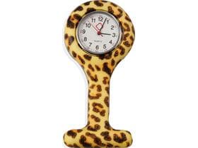 Schwesternuhr, Silikon, "Brown Leopard" ø 4 cm, 8 cm lang