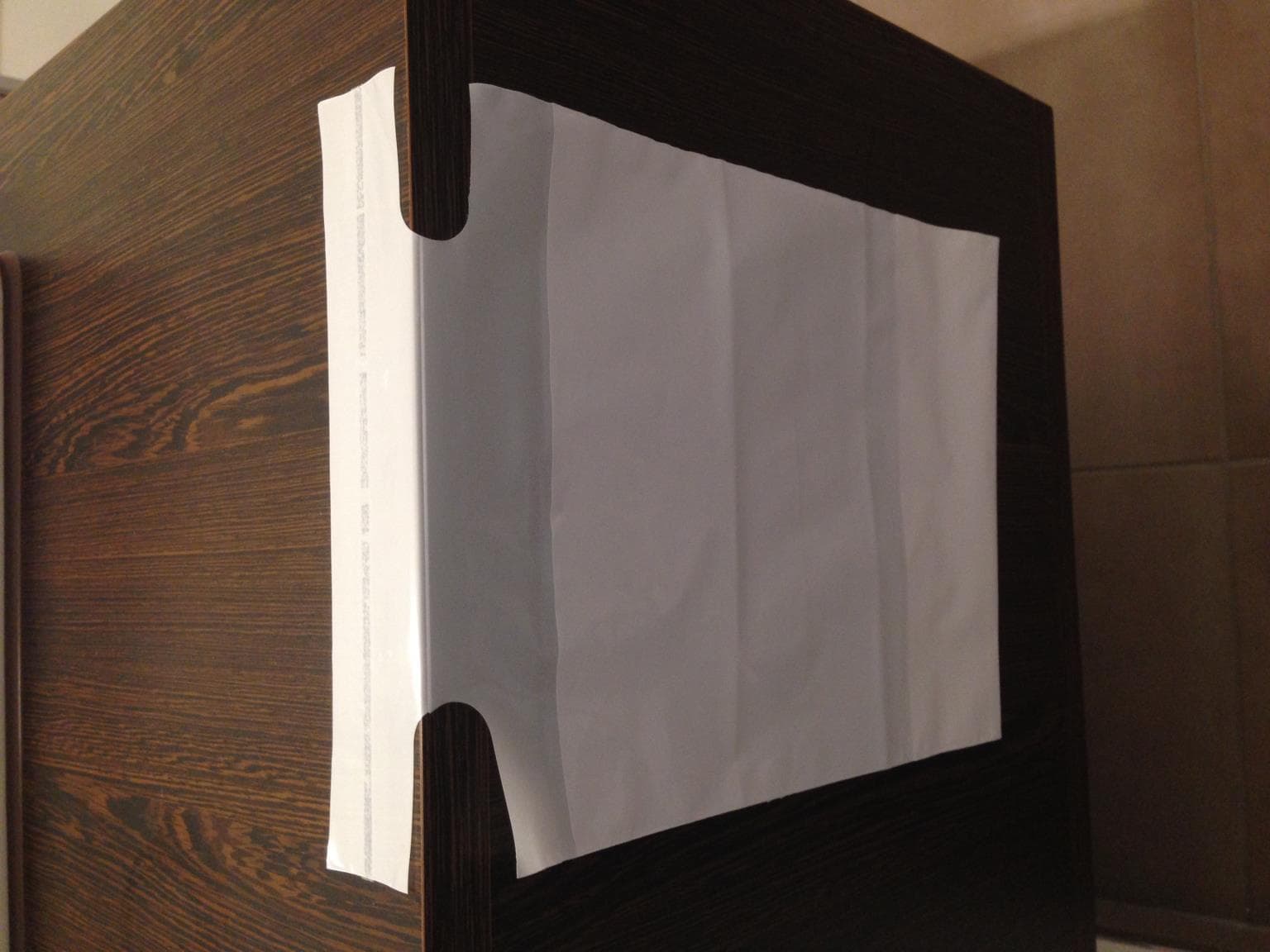 Nachttischbeutel mit Klebestreifen LDPE weiss, 35 my, 200 x 240 + 60 mm