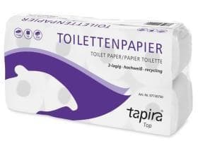 WC-Papier TAPIRA Top, Recycling 3-lagig, weiss, 250 Blatt, FSC,Ecolabel