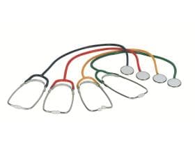 Flachkopf-Stethoskop, gelb, Kopf aus Zinkaluminium-Legierung, Ohrstück aus PE