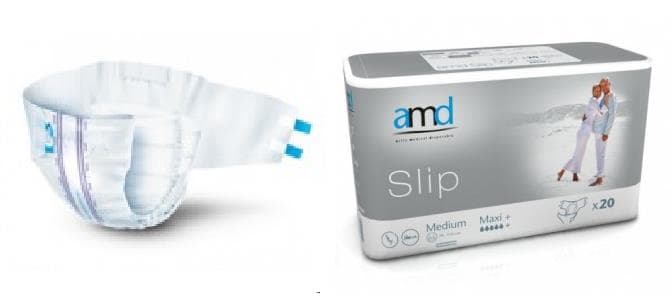 Slip Medium Maxi+, 3'600 ml grau, Gesamtgrösse 83 x 70 cm