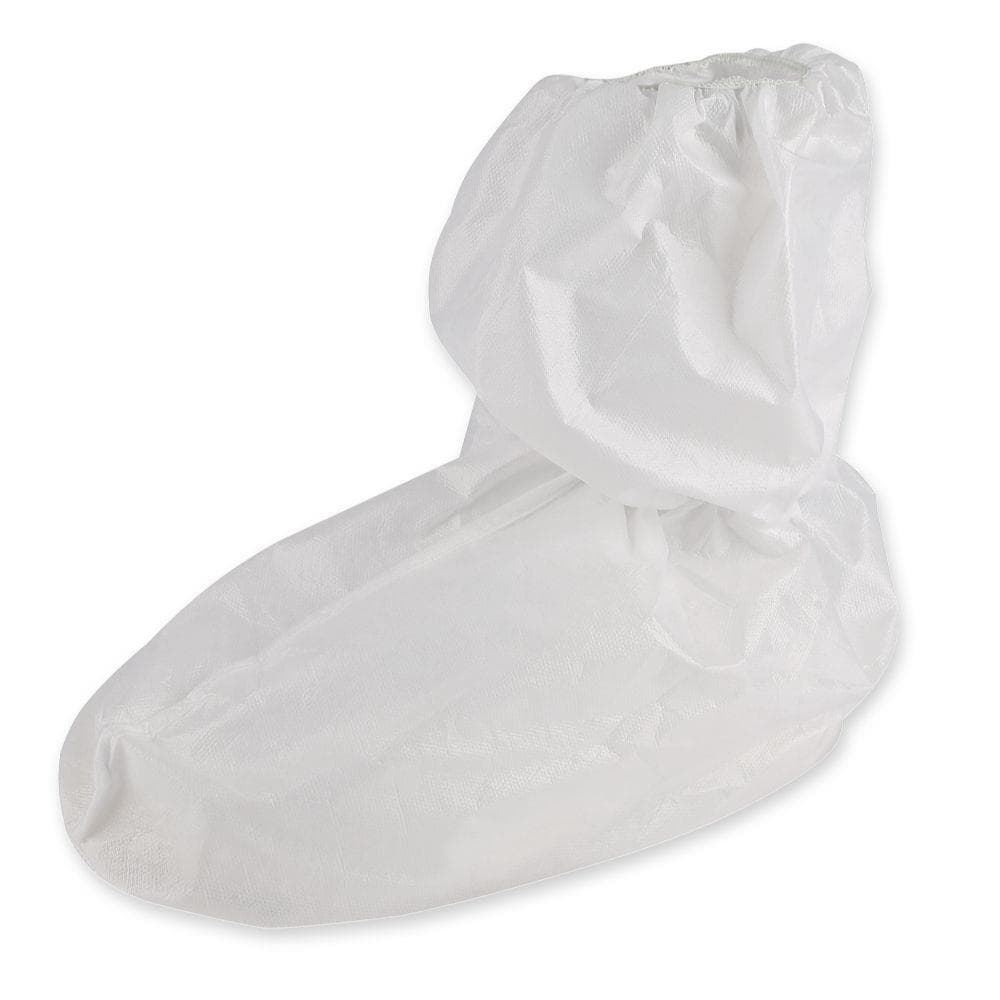Überschuhe- stiefel, weiss, aus PP, PE beschichtet, Länge: 34 cm,