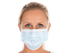 Mundschutzmasken 3-lagig, blau Typ IIR, PP-Vlies, latexfreie